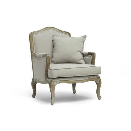 BAXTON STUDIO Constanza Classic Antiqued French Accent Chair 89-4528